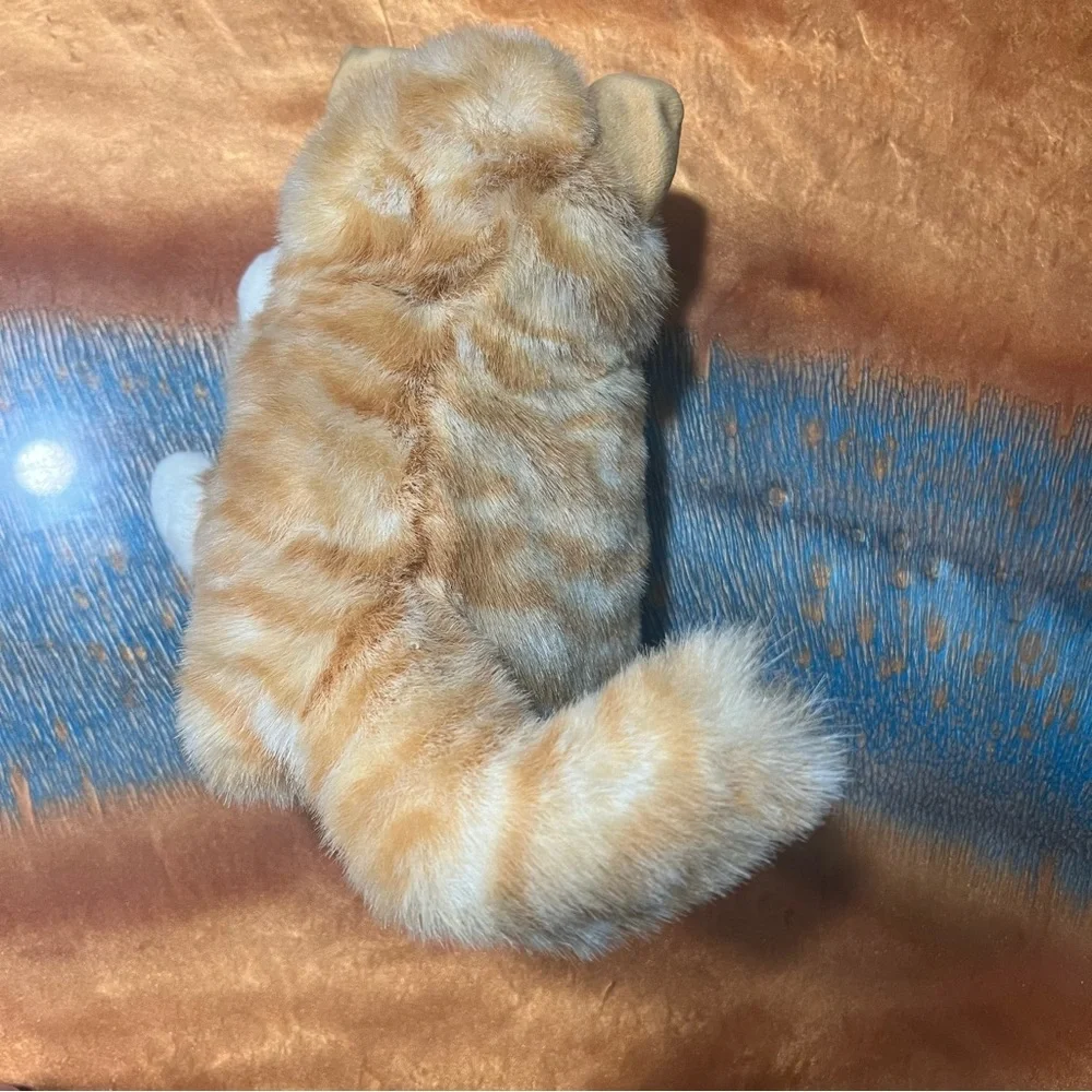 Folkmanis Orange Tabby Cat puppet plush learning sensory toy